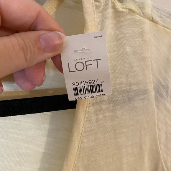 NWT LOFT Yellow Orange Ombré Oversized Short Sleeve Low Neck T-shirt - Picture 4 of 10